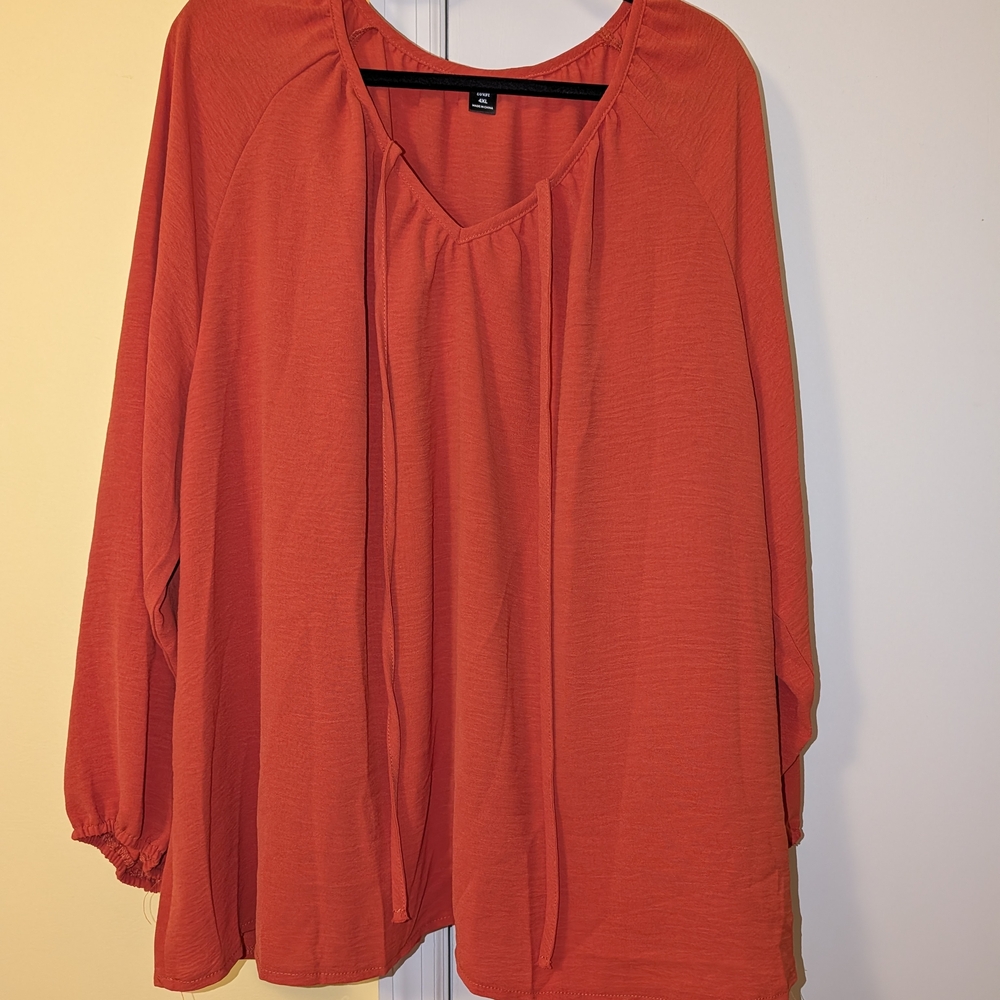 SHEIN Women's Blouse in Bold Orange